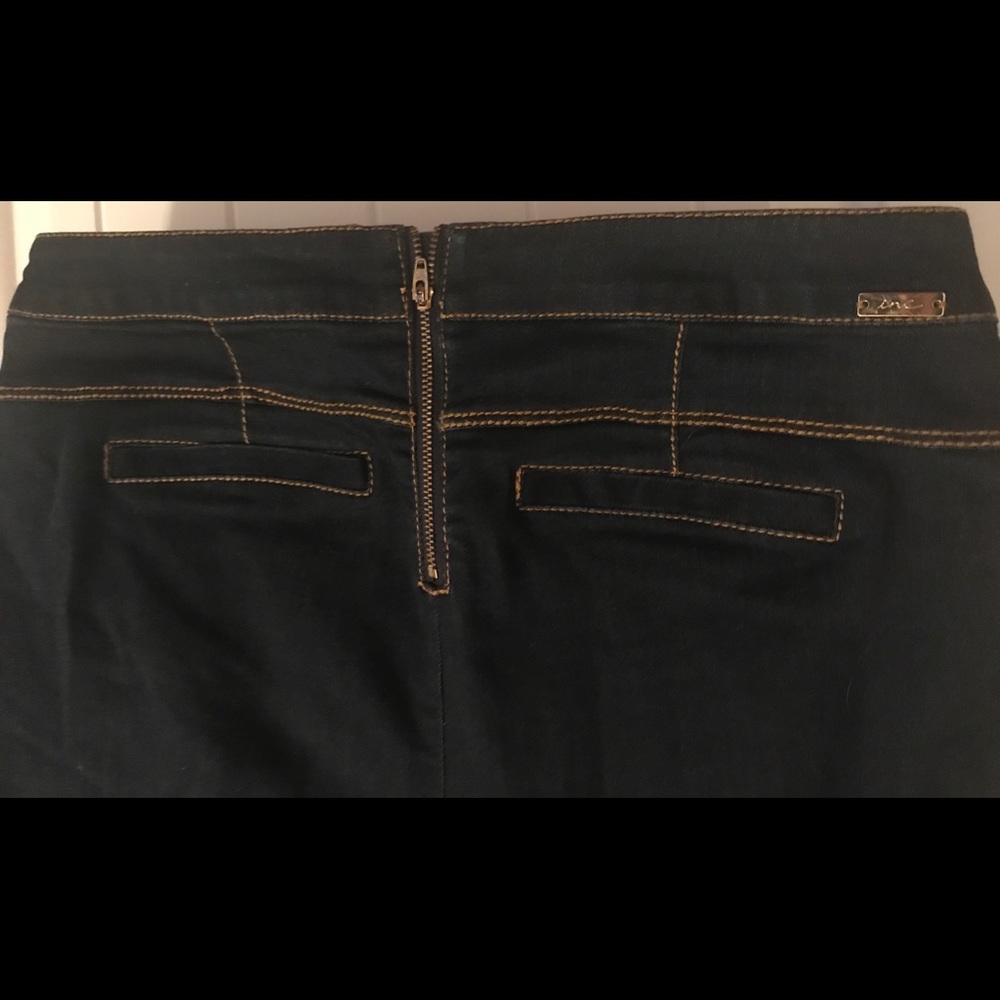INC detailed dark blue jeans